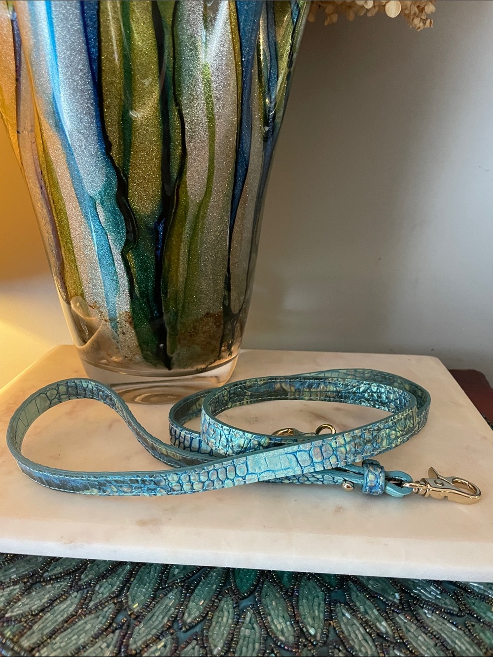Brahmin Turquoise Sandestin- Danielle genuine leather - Picture 4 of 12